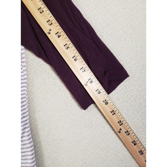 Maurices Shirt Womens 1 White Striped Long Sleeve Scoop Neck Comfort Casual Tee - Picture 4 of 8